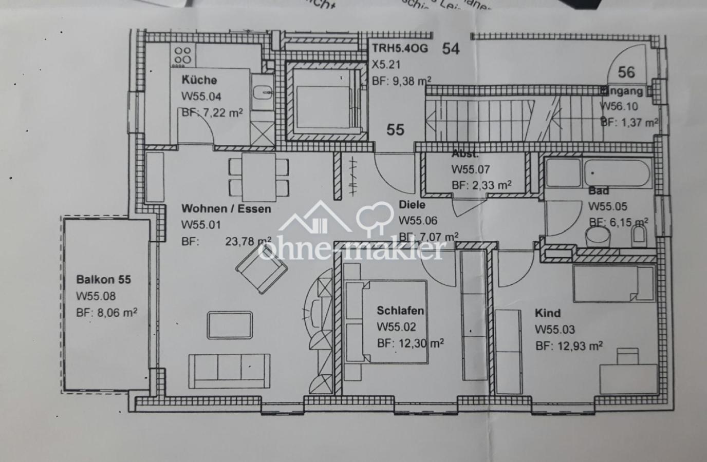 Grundriss vor Änderungen