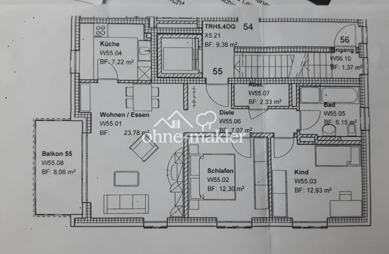 Grundriss vor Änderungen
