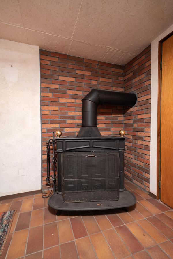 Franklin-Kaminofen im Bauernzimmer