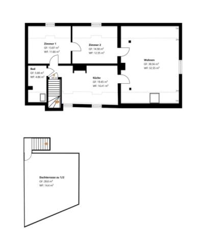 Grundriss Skizze 2.OG