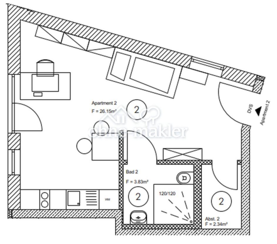 Grundriss Apartment Nr. 2