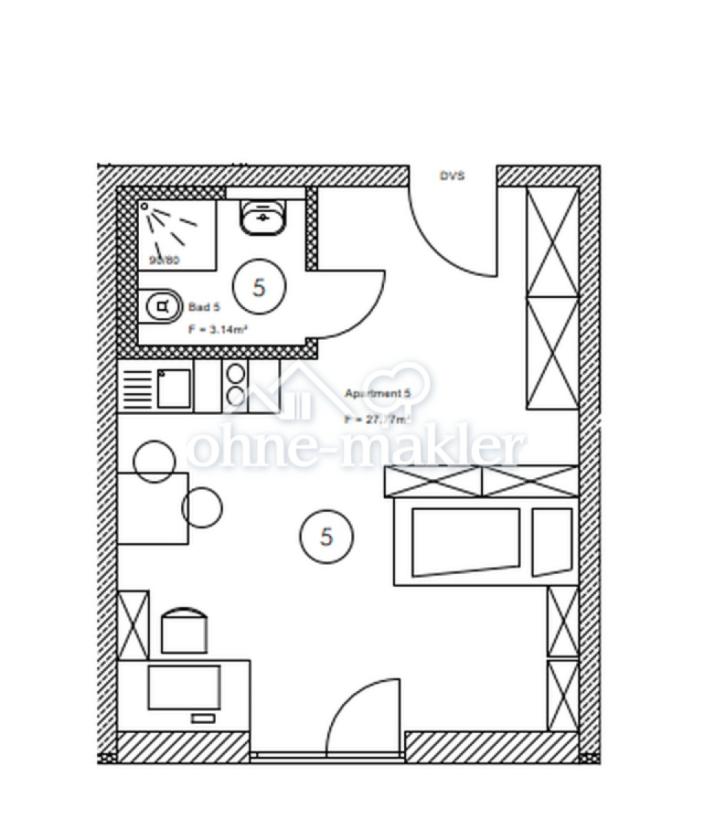 Grundriss Apartment Nr. 5