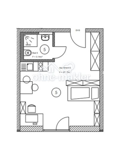 Grundriss Apartment Nr. 5