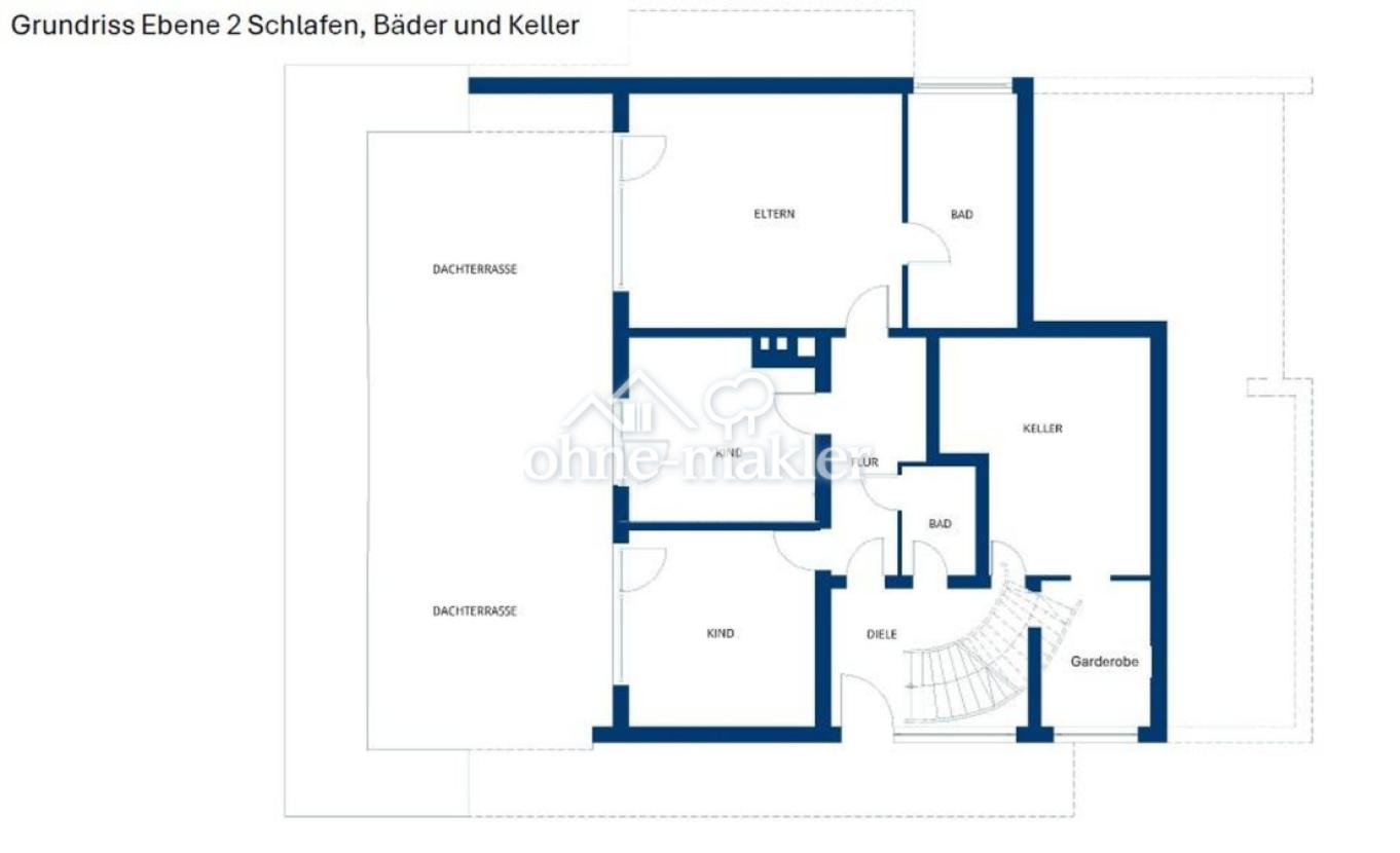 Grundriss Ebene 2 - Schlafz.