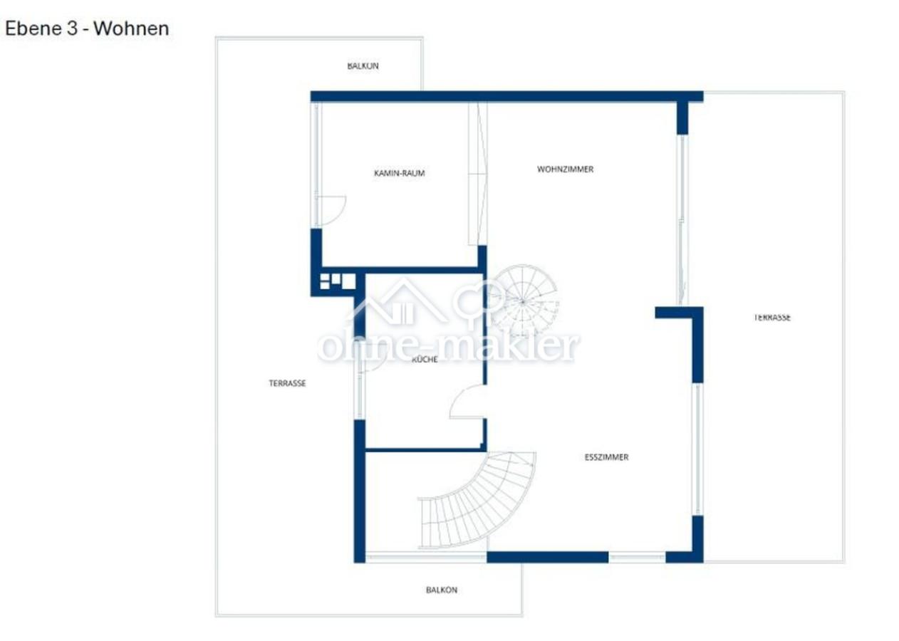 Grundriss Ebene 3 Wohnz.