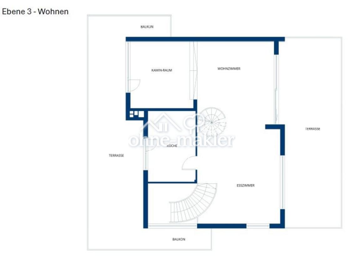 Grundriss Ebene 3 Wohnz.