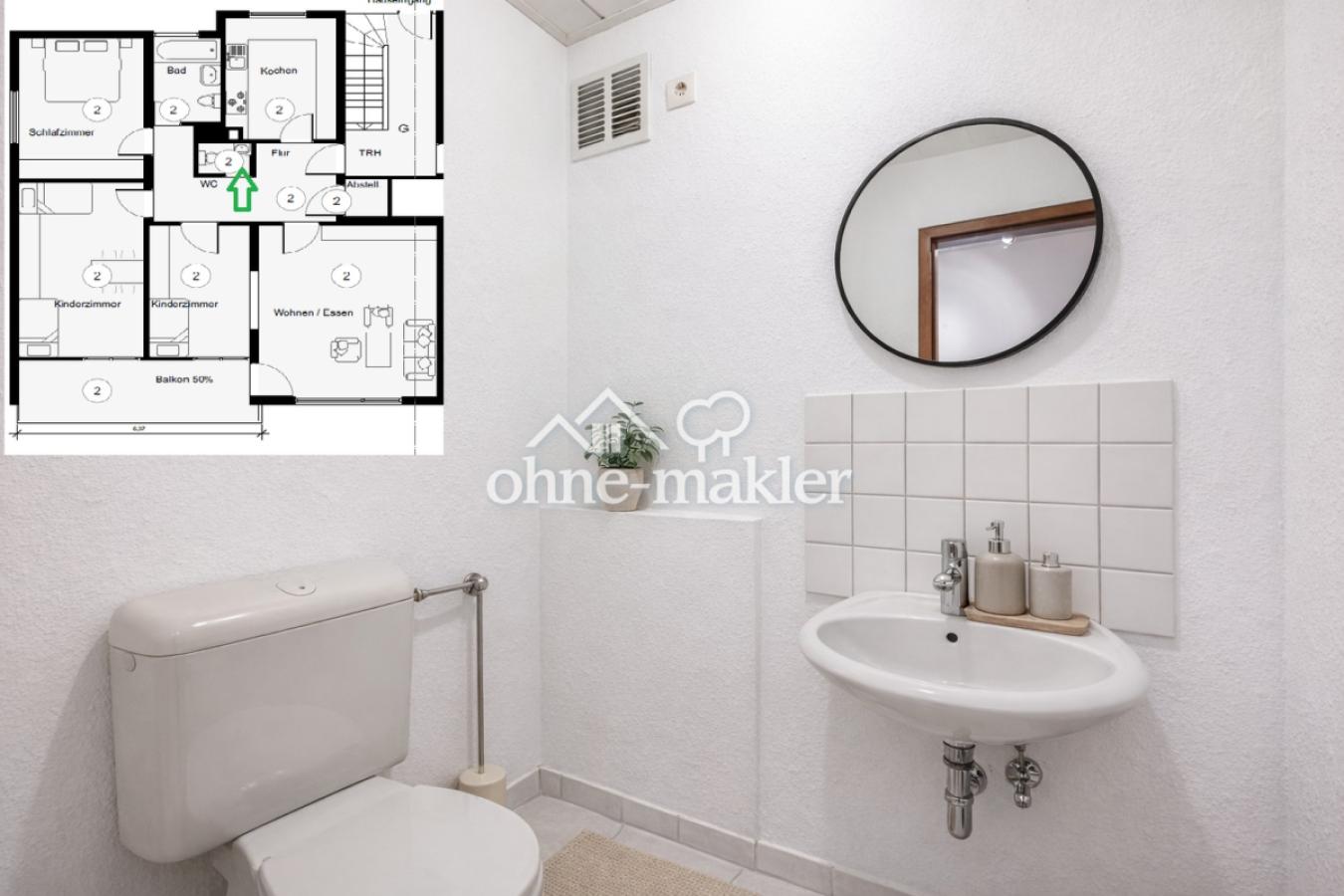 Gäste WC mit Handwaschbecken