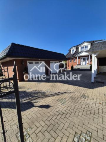 Blick auf die Doppelgarage