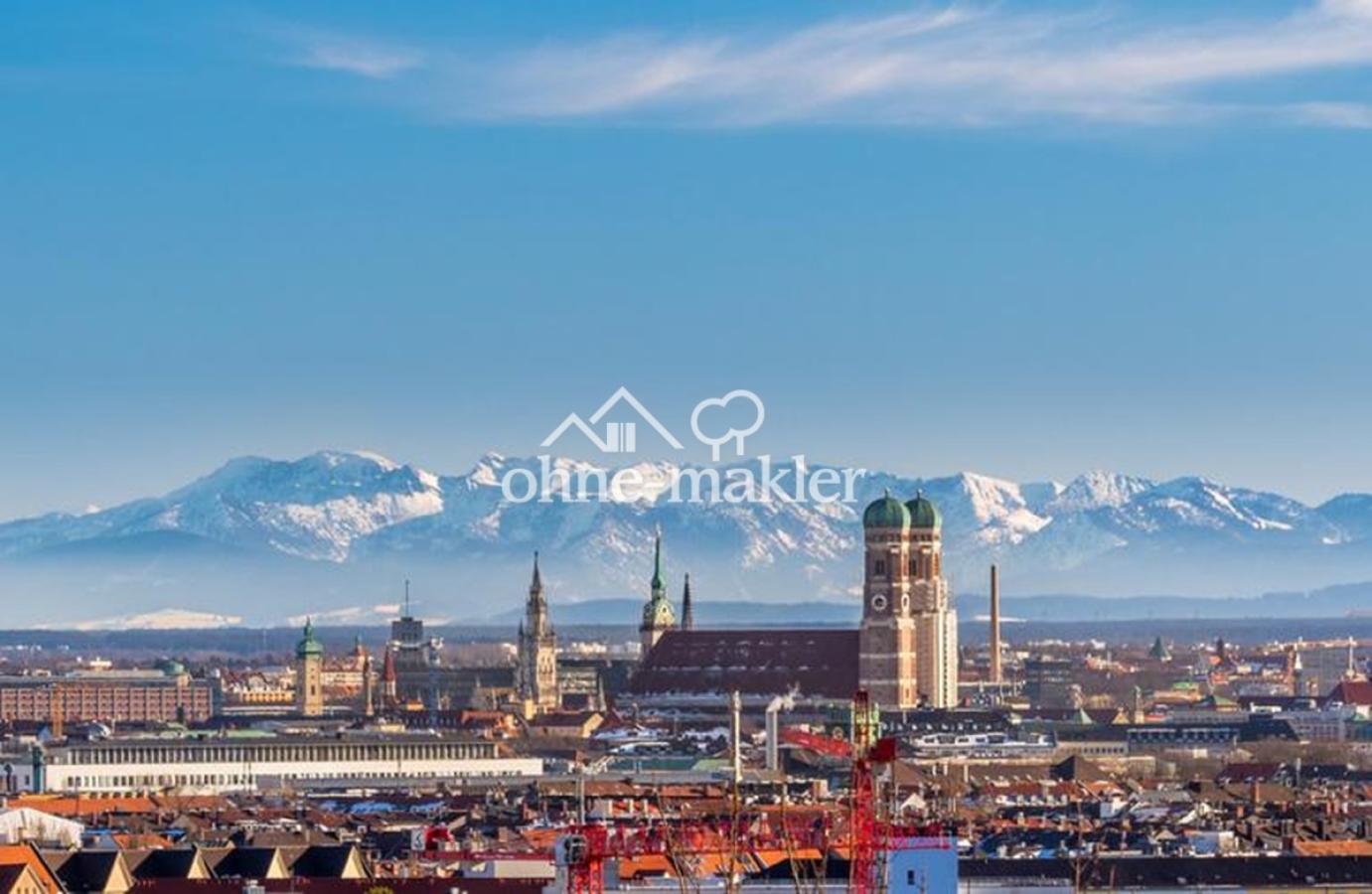 Blick Stadt Dom Alpen