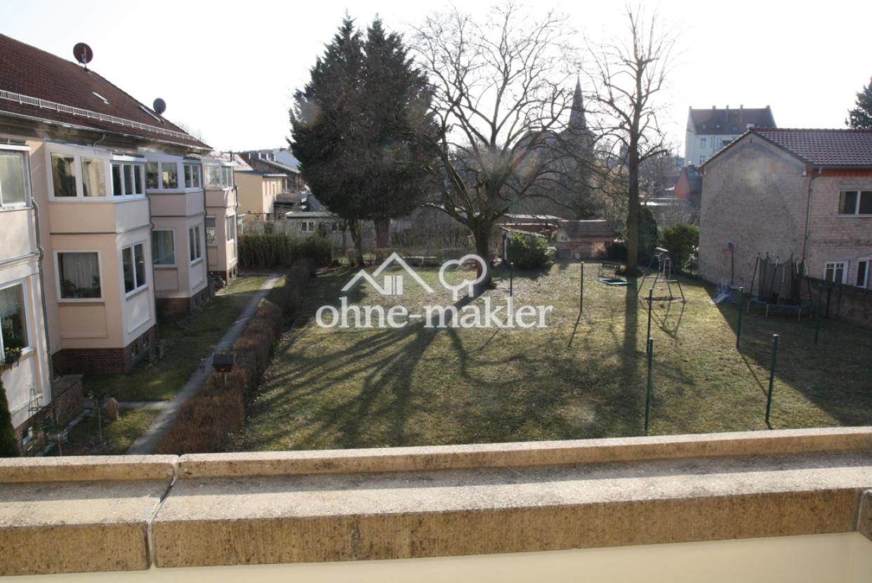 Blick zum Innenhof vom Balkon