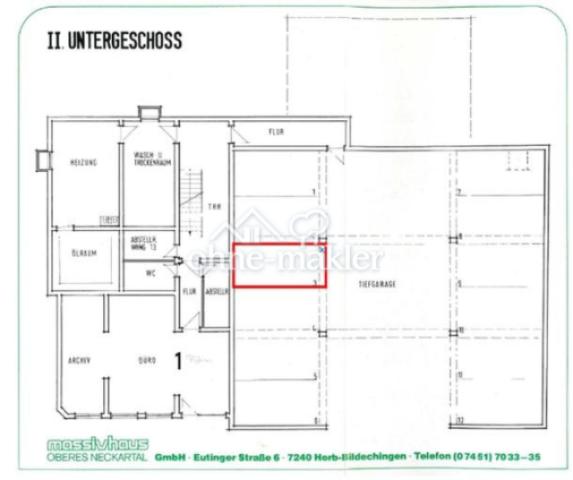 Grundriss Tiefgarage