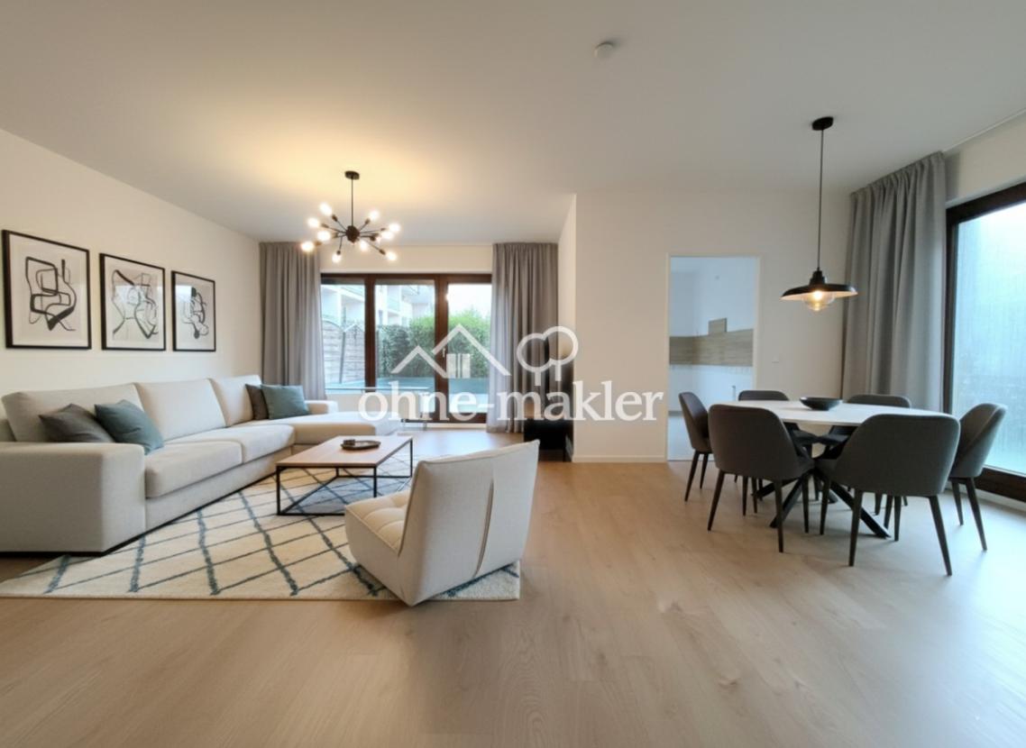 Wohnzimmer (KI-möbliert)