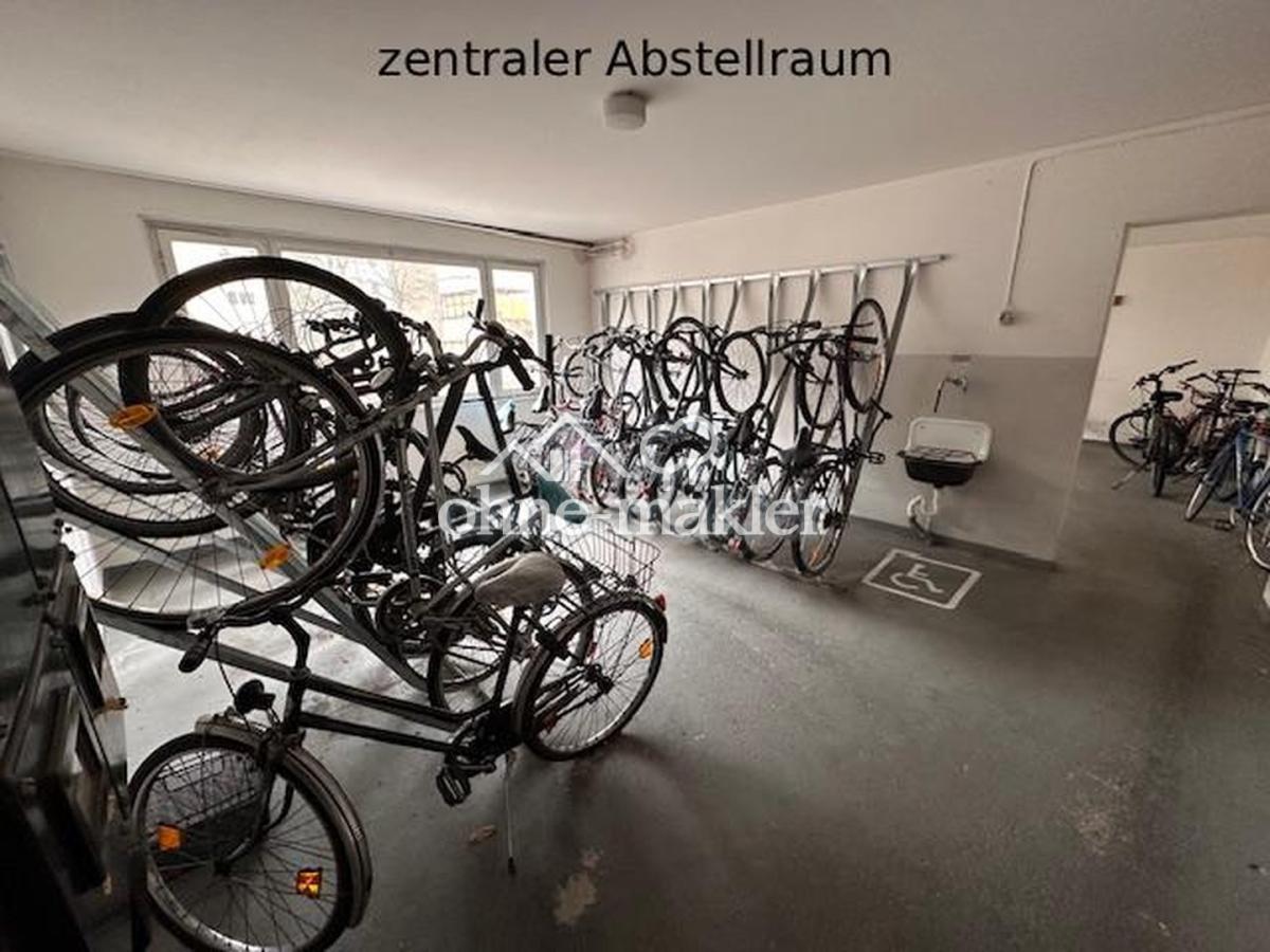 Zentraler Raum für Fahrräder
