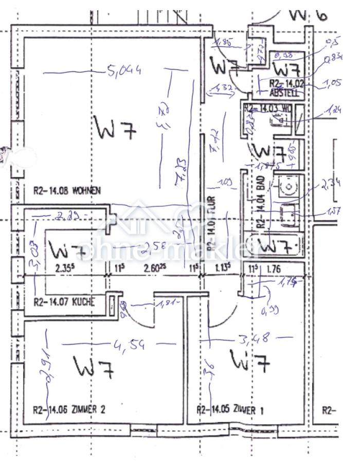 Grundriss mit Maßen
