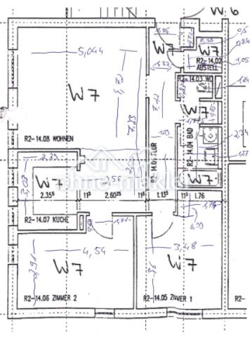 Grundriss mit Maßen