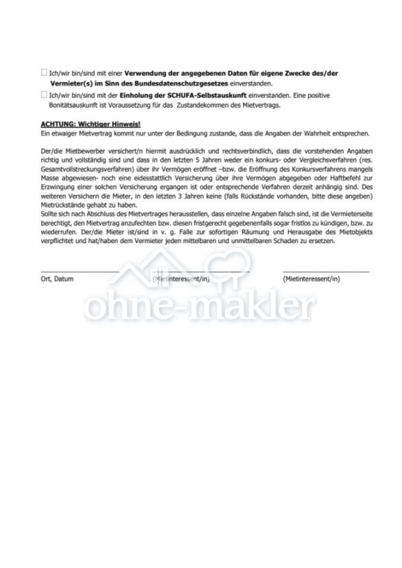 Selbstauskunftsformular 3