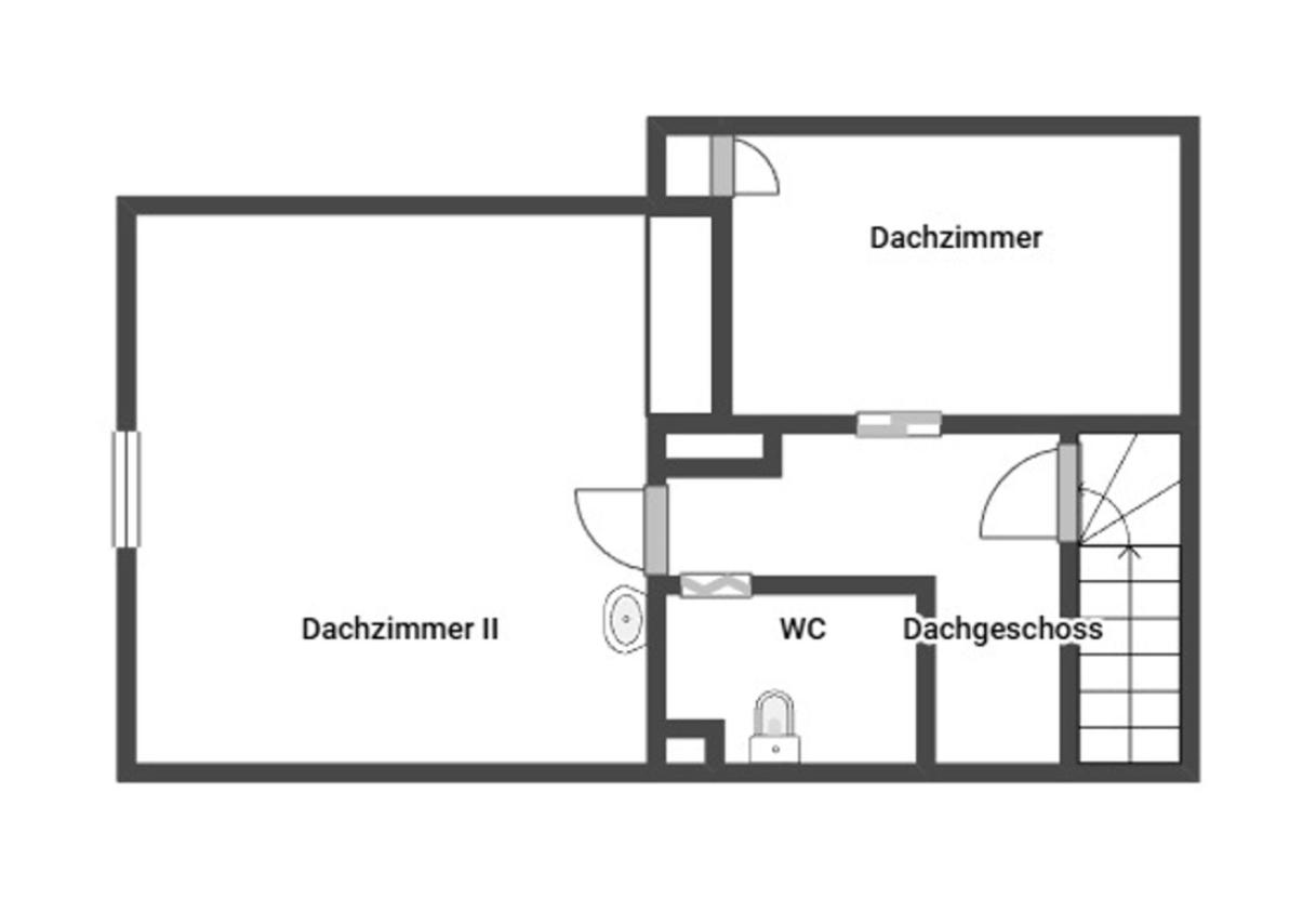Grundriss Skizze Dachboden