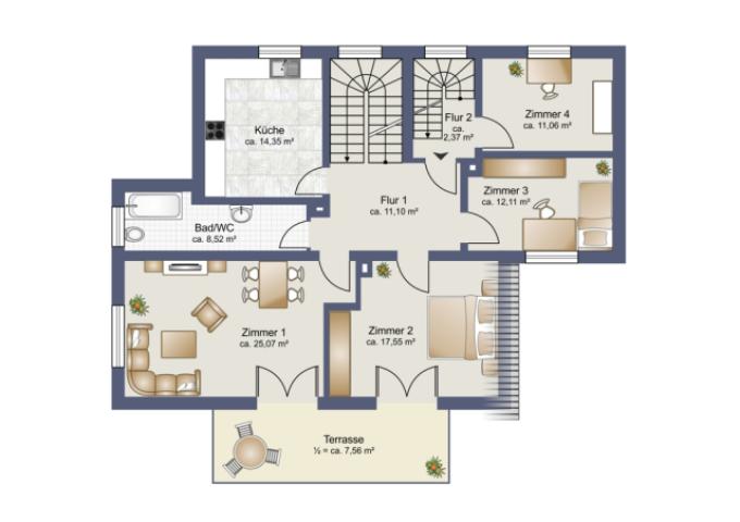 Grundriss Obergeschoss