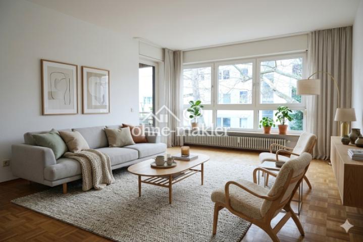 Wohnzimmer virtuell möbliert