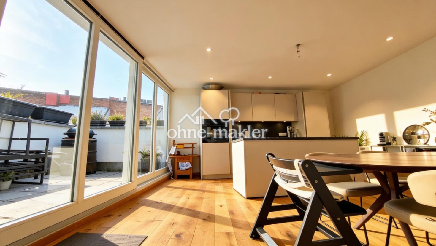 Offene Küche im Wintergarten