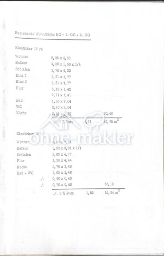 Wohnflächenberechnung