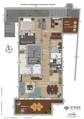 Grundriss Staffelgeschoss (ursprüngliche Planung)