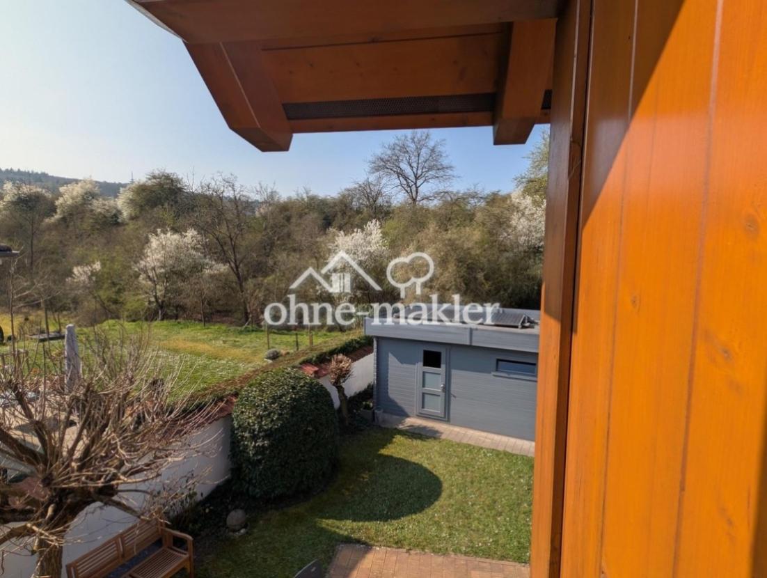 Blick vom Balkon in die Natur