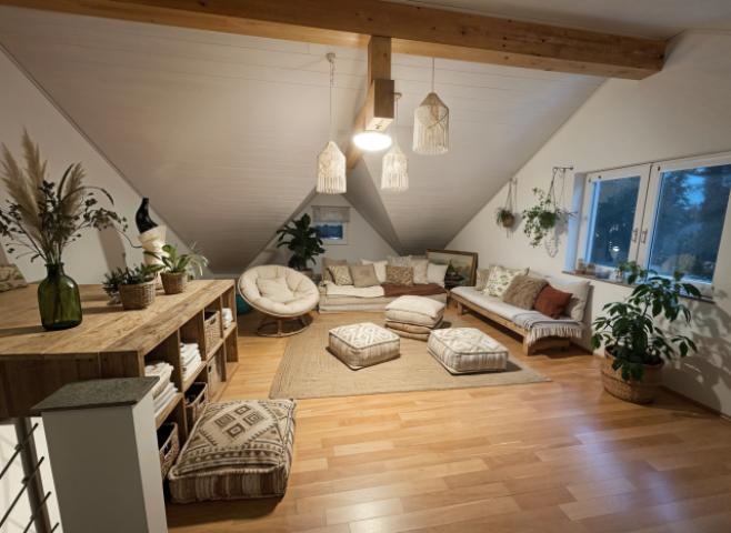 Studio virtuell möbliert