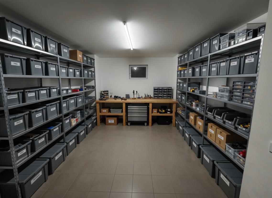 Lagerraum virtuell möbliert