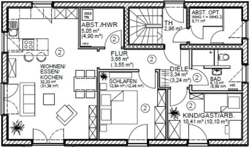 Grundriss DG Haus 1