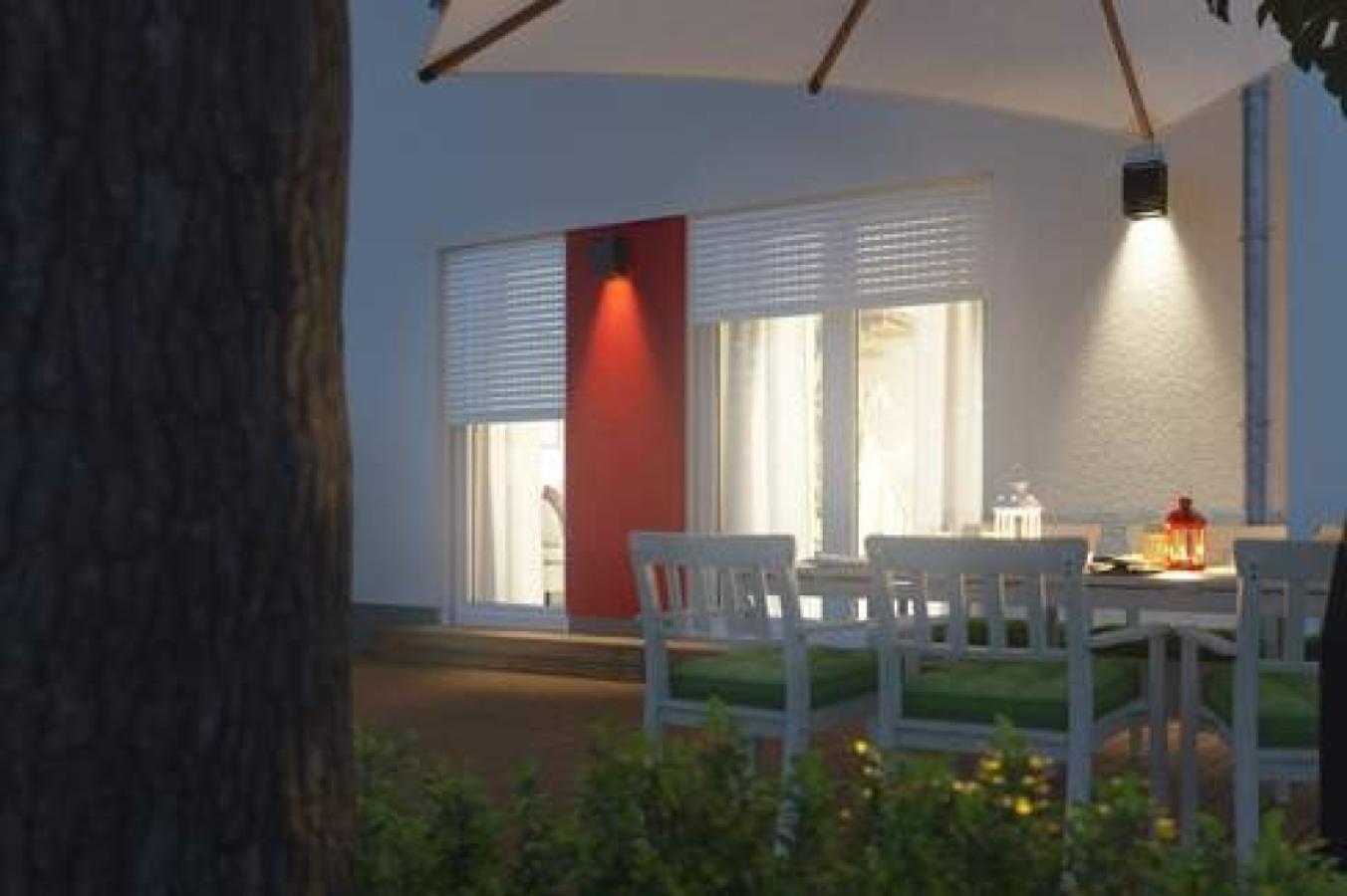 Terrasse am Abend Visualisieru