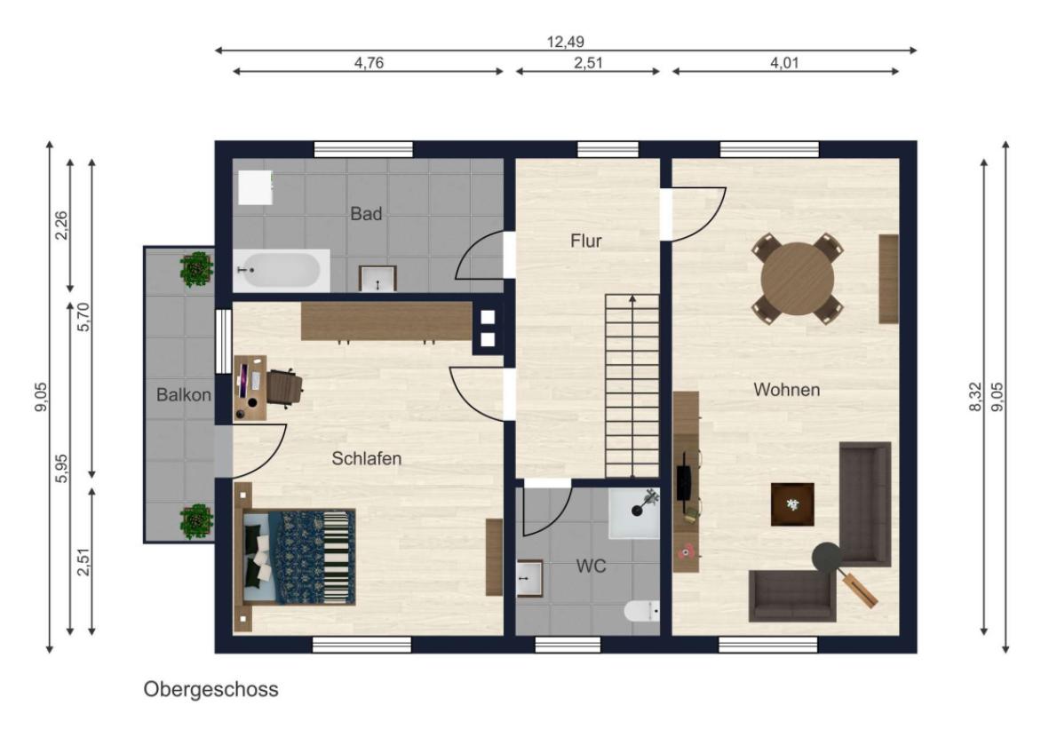 Grundriss Obergeschoss