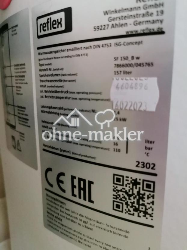 Neuer Warmwasserspeicher
