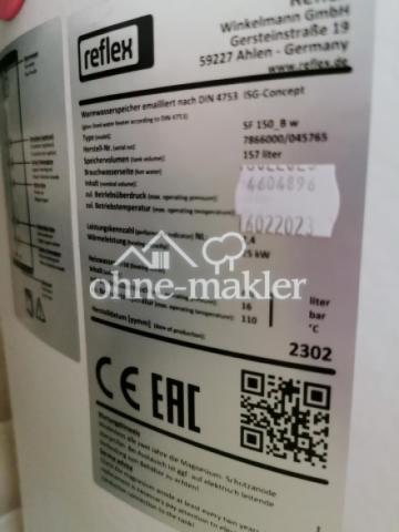 Neuer Warmwasserspeicher