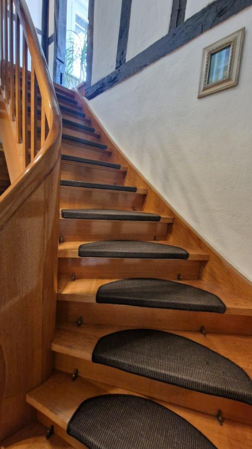 Wohnliche Buchenholztreppe