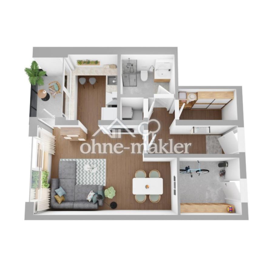 1 Zim. Wohnung Grudriss