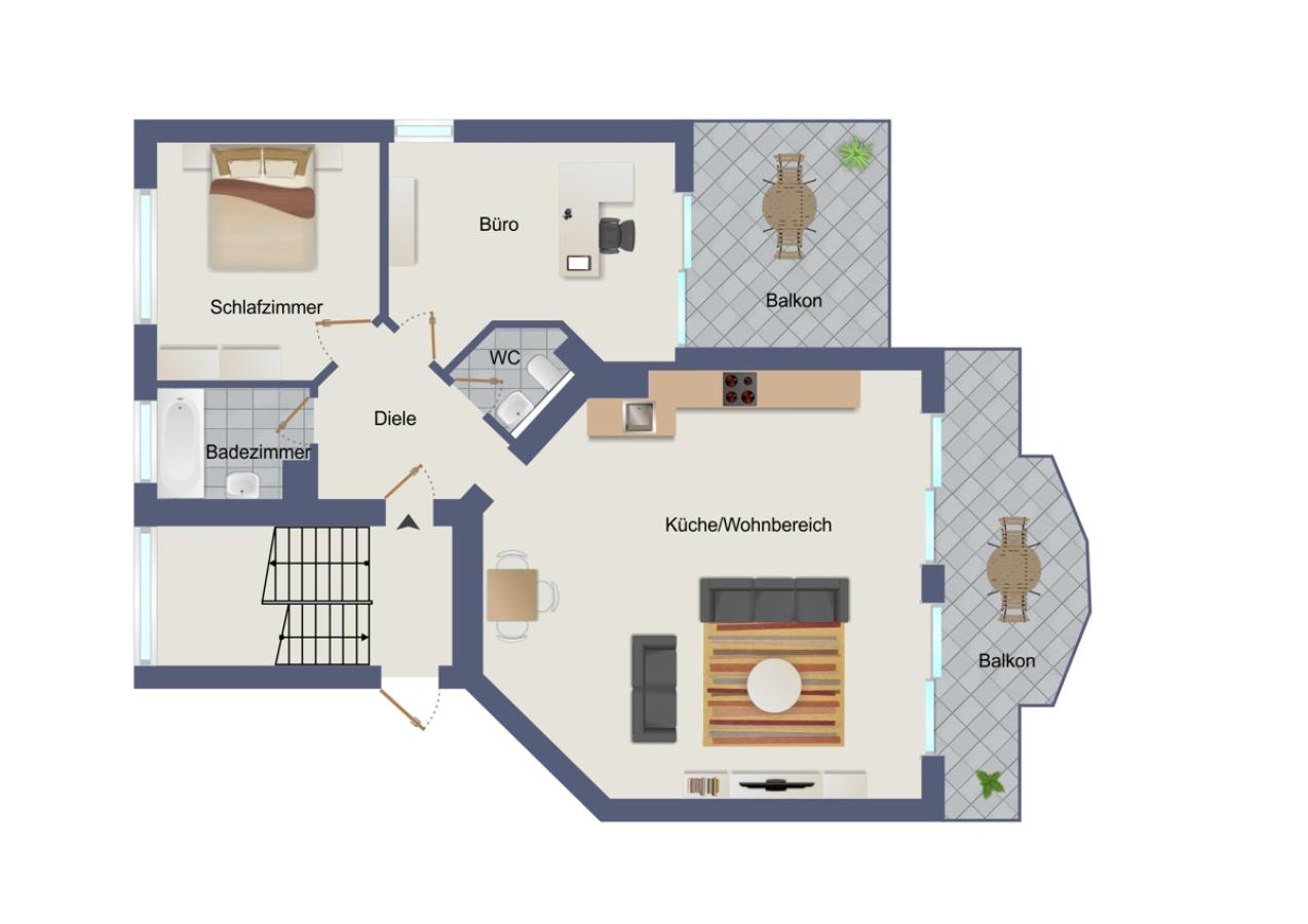 Grundriss 1.OG links