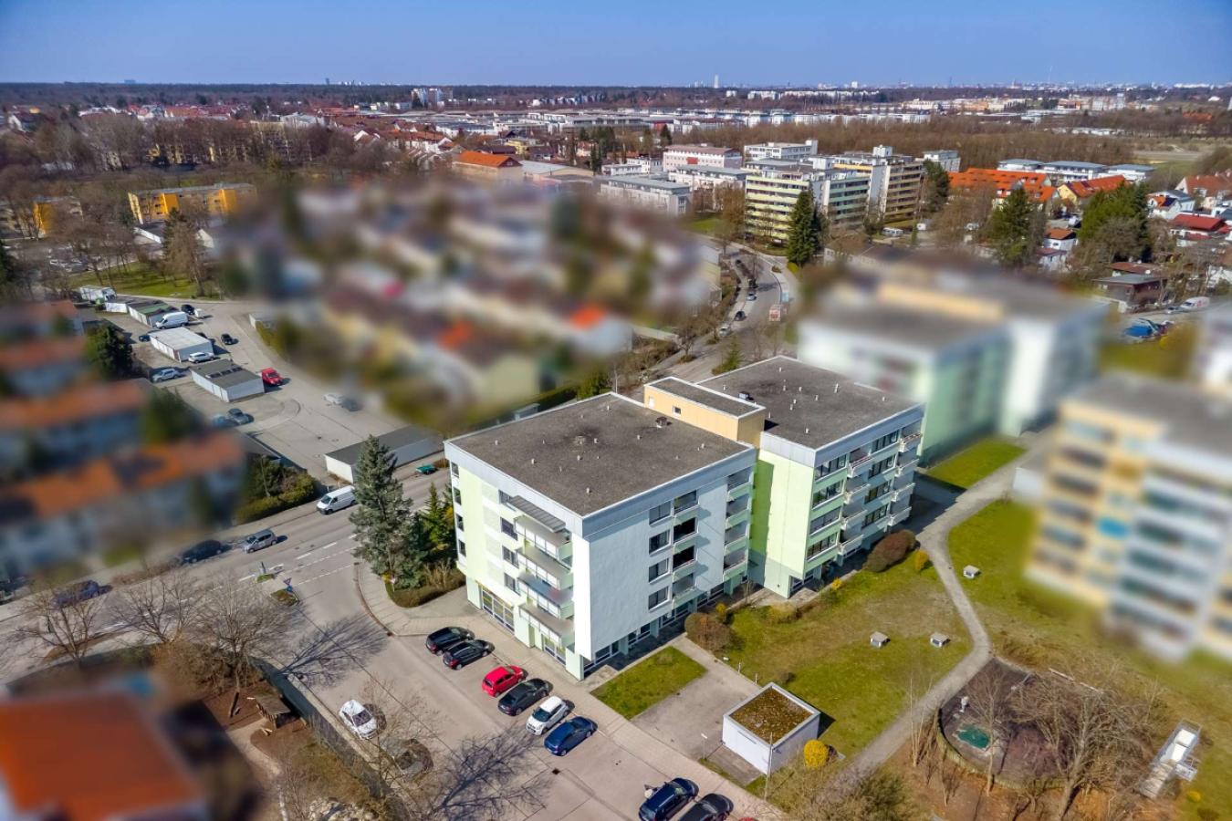 Drohnenaufnahme Richtung München