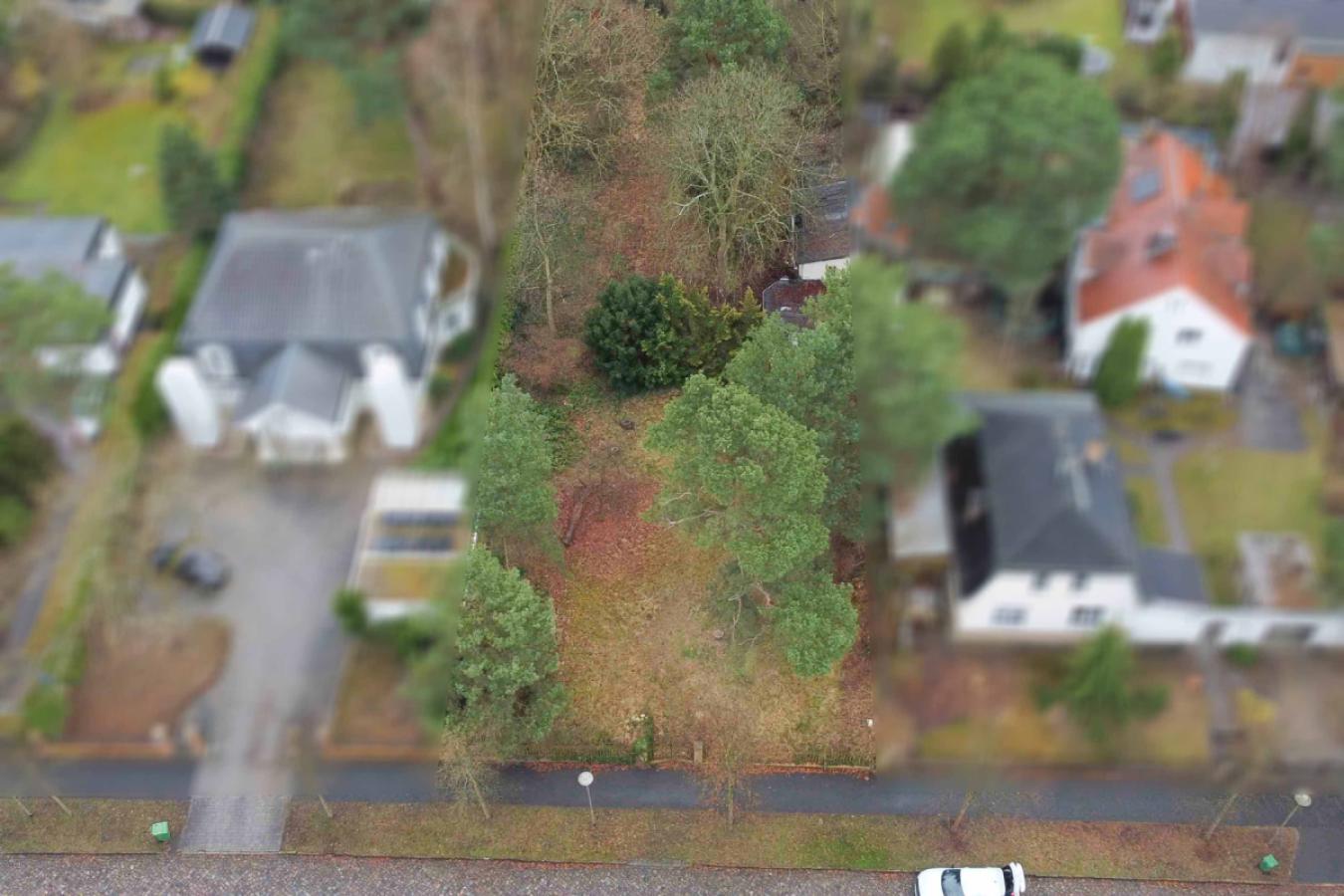 Luftbild von Straßenseite