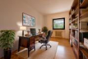 Ansicht Arbeitszimmer (Beispiel-Möblierung)
