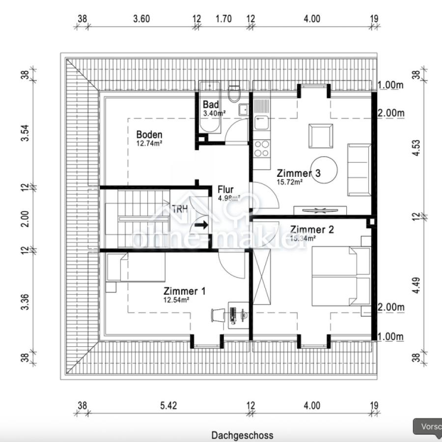 Grundriss Dachgeschoss