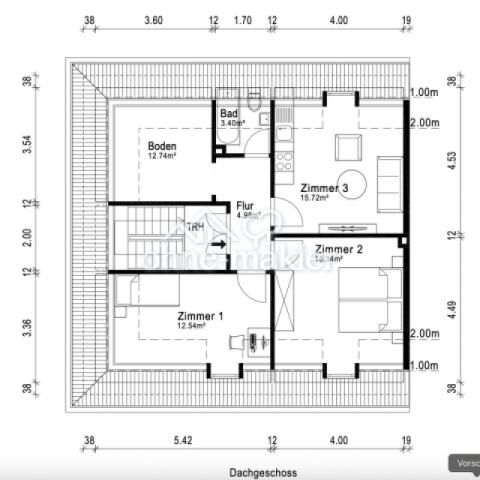 Grundriss Dachgeschoss