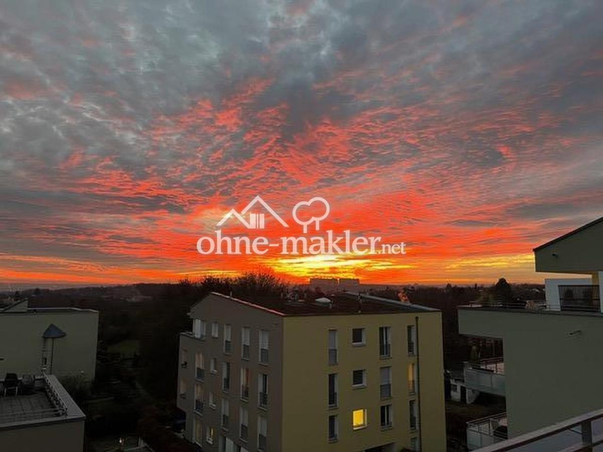 Abendrot vom Balkon aus