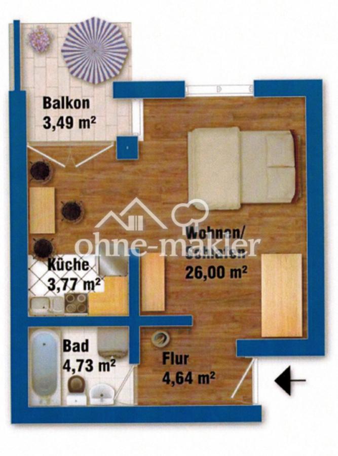 Grundriss der Wohnung