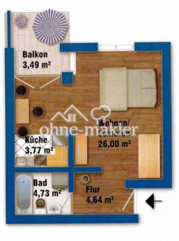 Grundriss der Wohnung
