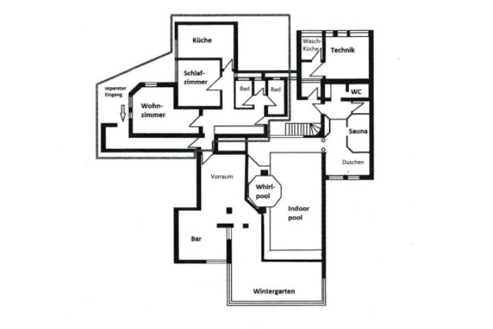 Grundriss Skizze Souterrain