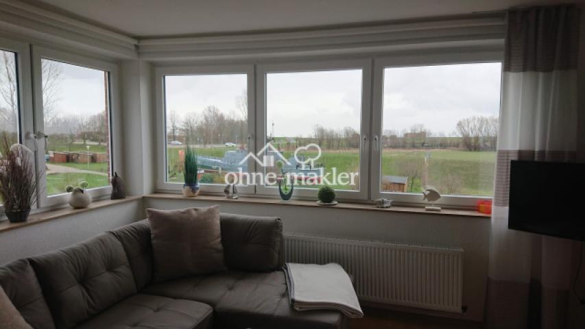 Wohnzimmer mit Aussicht Hafen