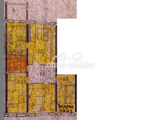 Grundriss der 3-Raum-Wohnungen