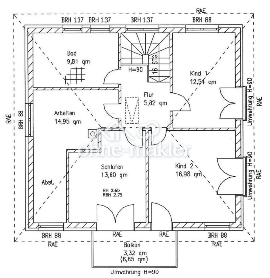 Grundriss Obergeschoss