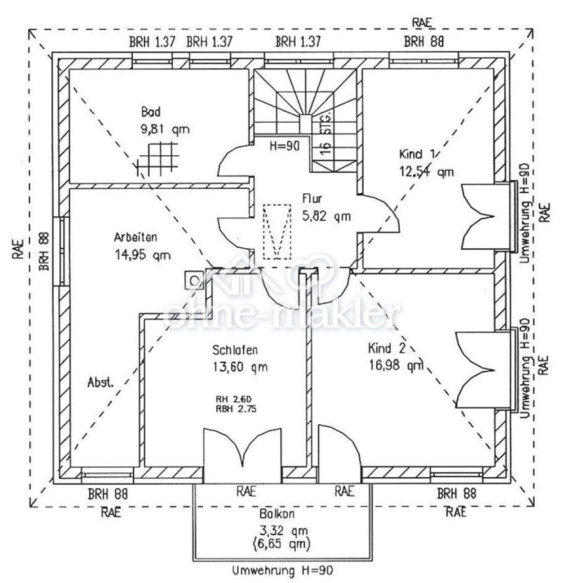 Grundriss Obergeschoss